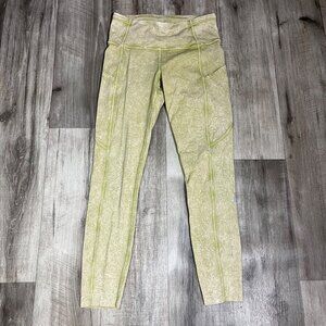 Lululemon Athletic Fast & Free HR Yoga Pants Ice Wash Hazel Green Women’s Sz 6